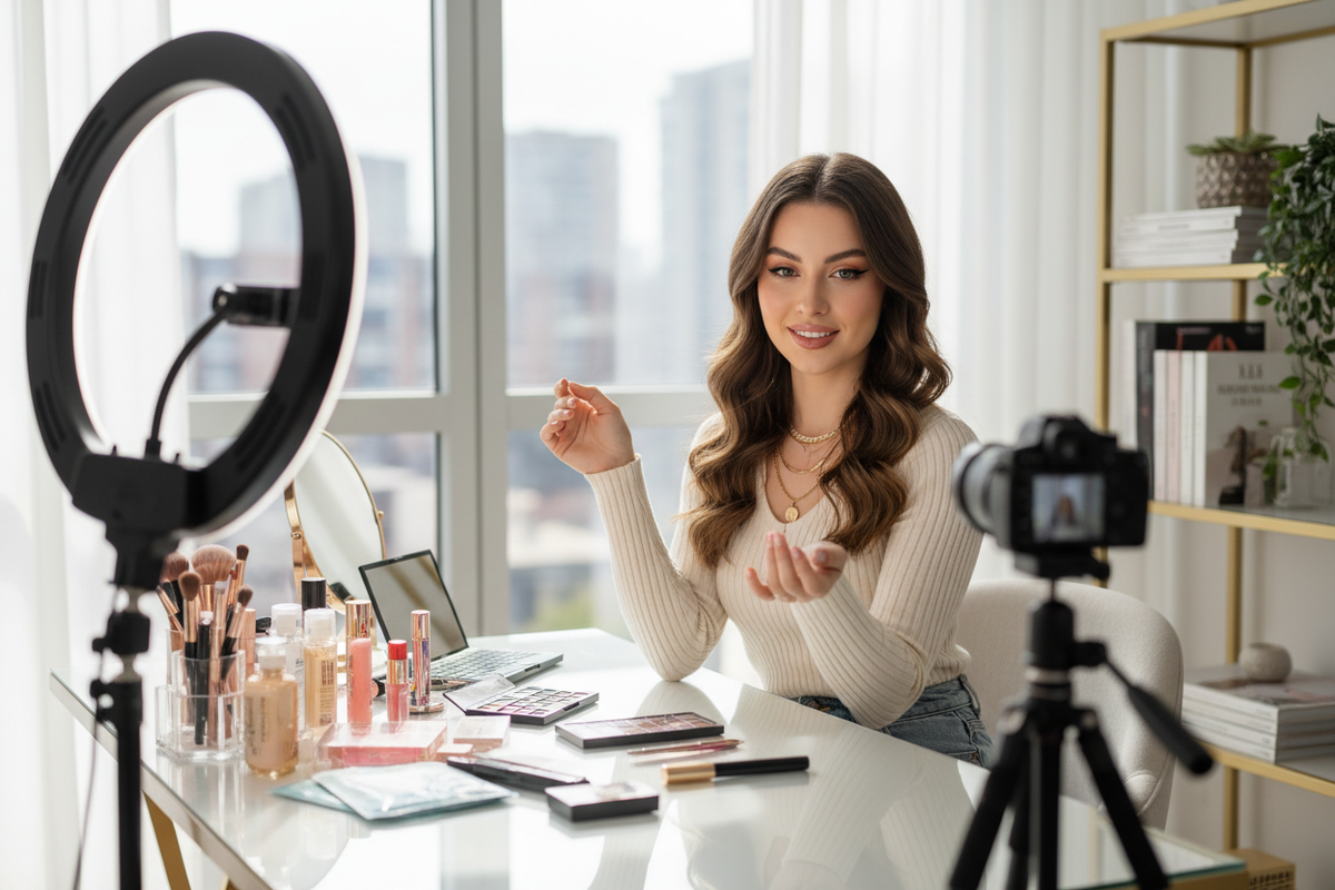 beauty blogger young woman